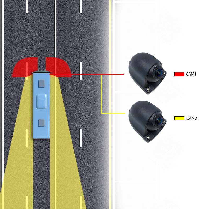 12.3 Inch HD Electronic Rear View Mirror Monitor System For Truck Buses With Two Cameras LS6017