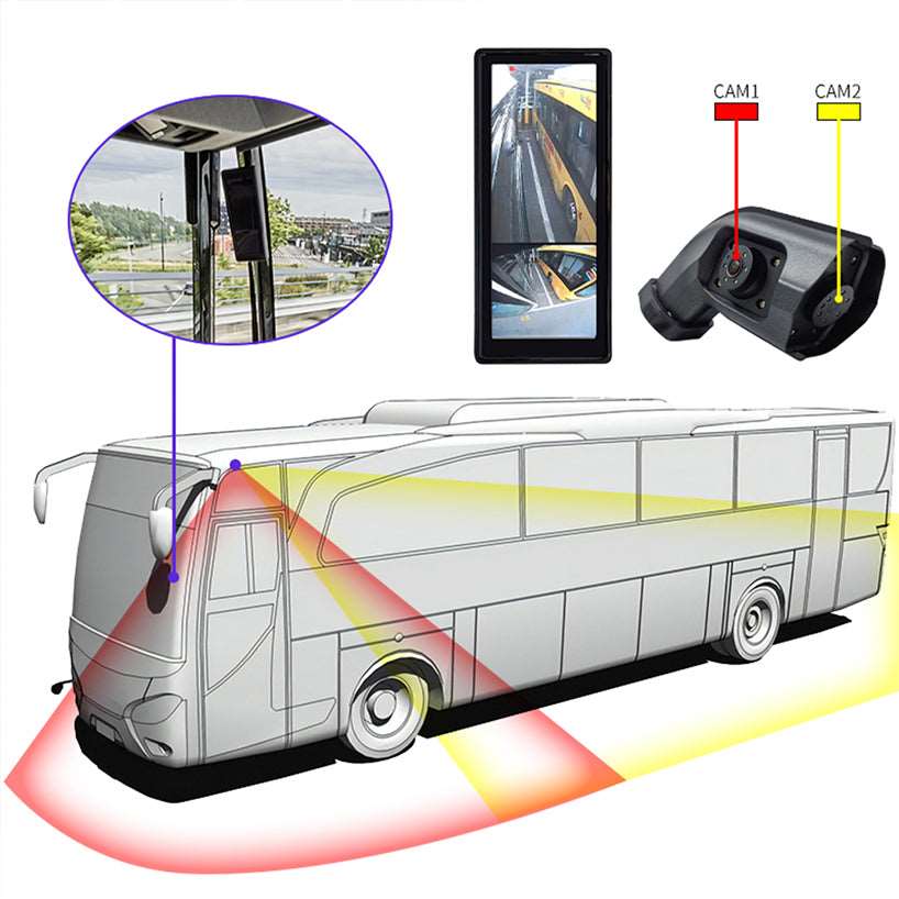 12.3 Inch HD Electronic Rear View Mirror Monitor System For Truck Buses