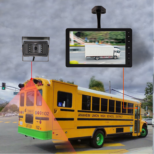 Vehicle camera monitor kit with 9 inch monitor