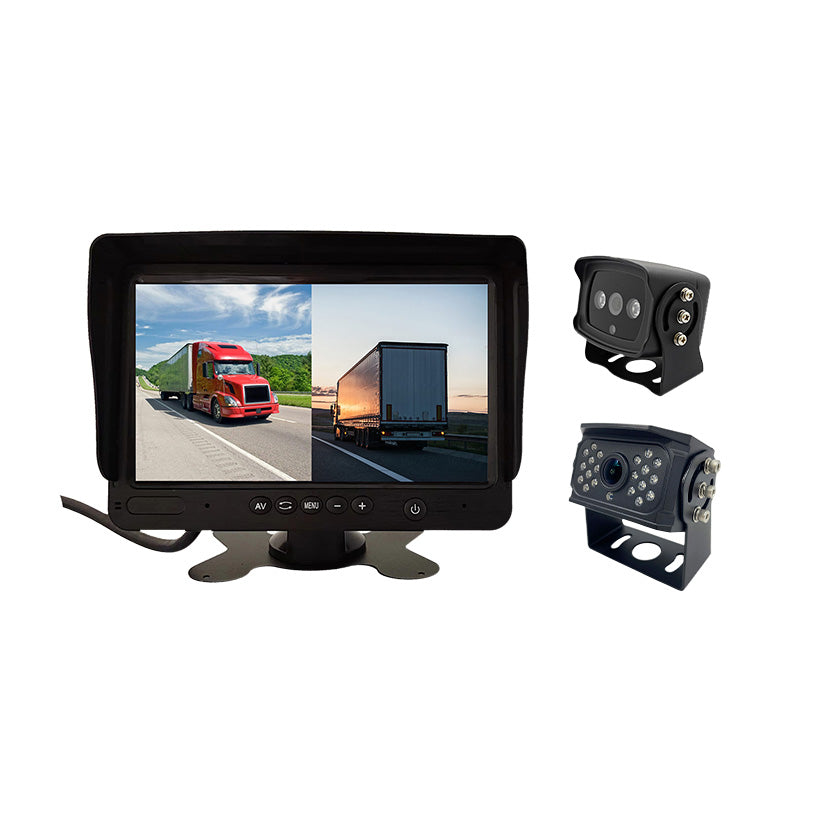 2CH Vehicle camera monitor kit with 7 inch monitor