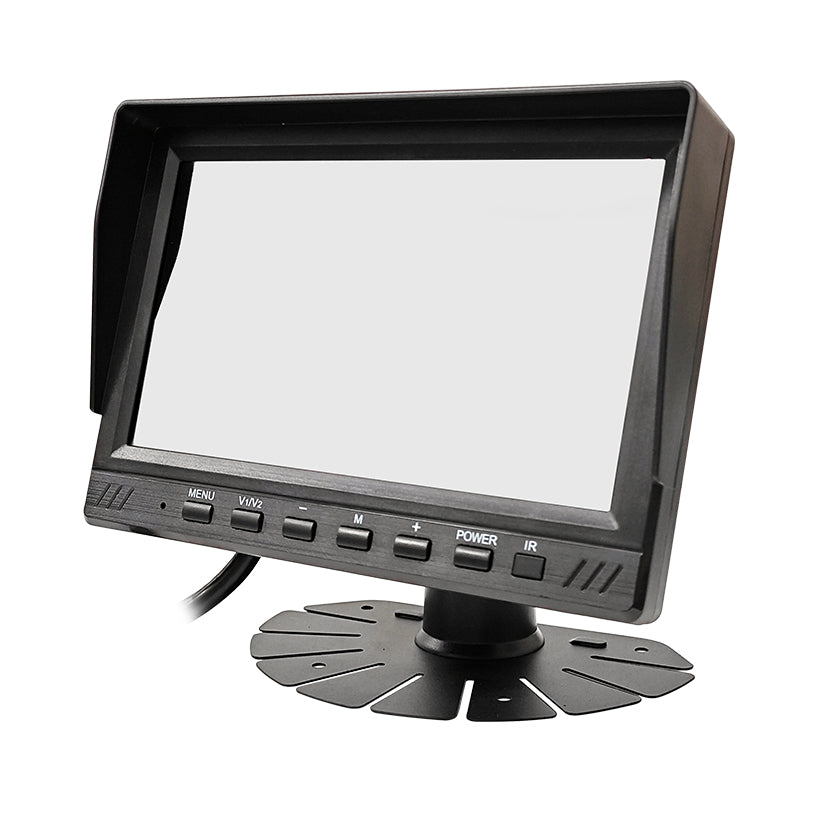 HD 1080P 2CH 7 inch DVR Monitor with Front&Rear Backup Car Reverse Camera Monitoring System