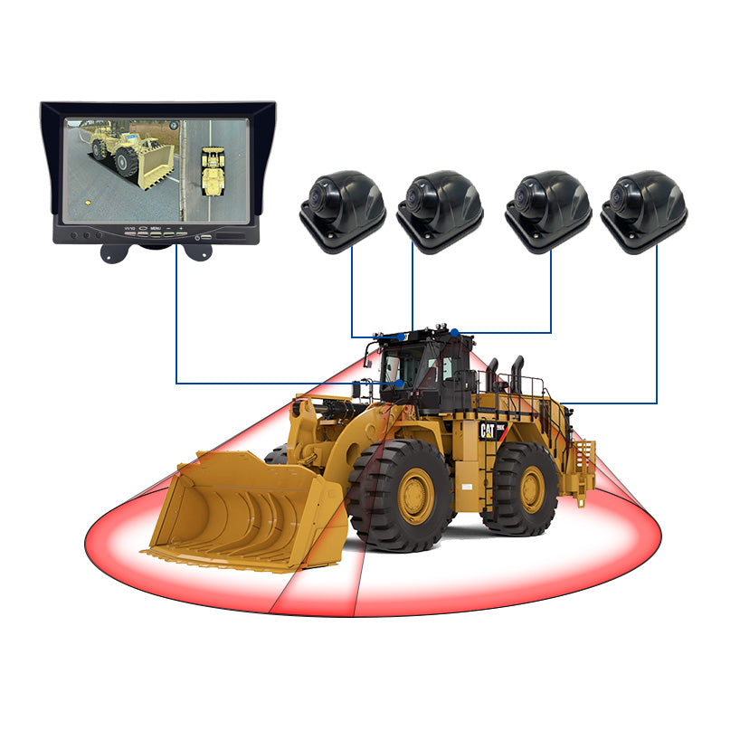 HD 360Degree Around View Monitor 3D Bird View Camera System with 4CH SD HDD MDVR 4G GPS Mobile Monitor System