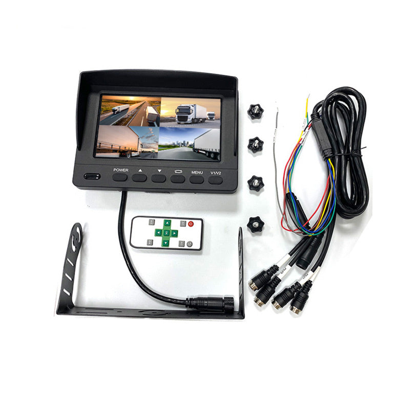 HD Night Vision Waterproof 24V Backup Camera with Metal Waterproof IP69K 4CH 7inch DVR Monitor Kit