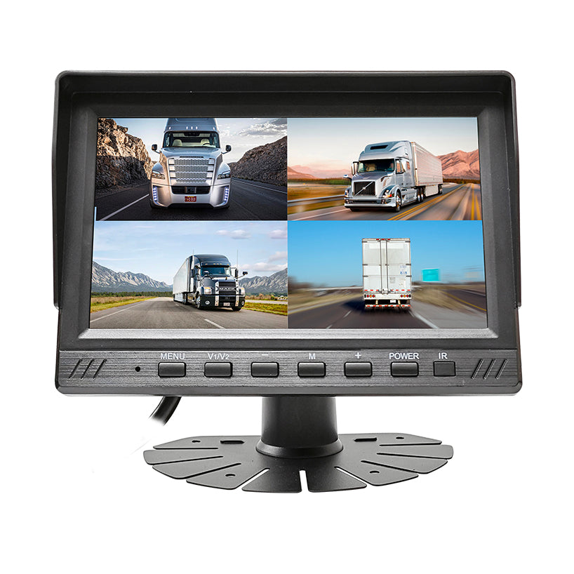 AHD 7 inch 4CH DVR Monitor with HD Night Vision Waterproof Revers Rear View Camera system