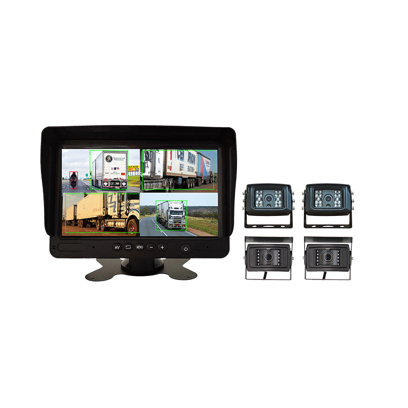 7 inch 4CH AI camera monitor system