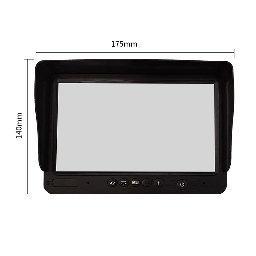 2CH Vehicle camera monitor kit with 7 inch monitor