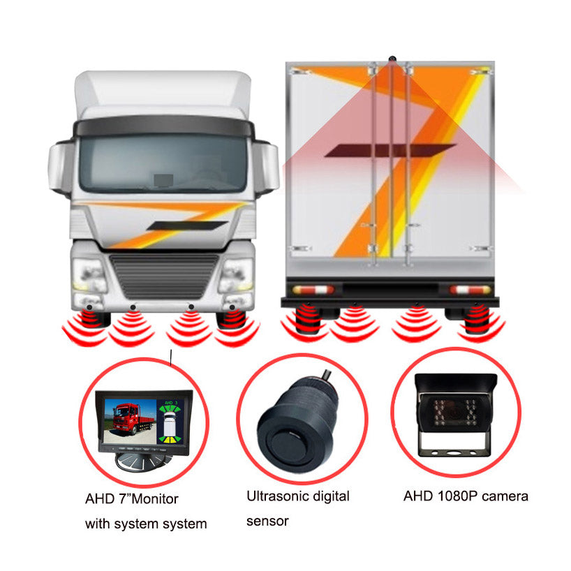 Ultrasonic Radar Parking Sensor System 8 Radar Sensors for School Bus