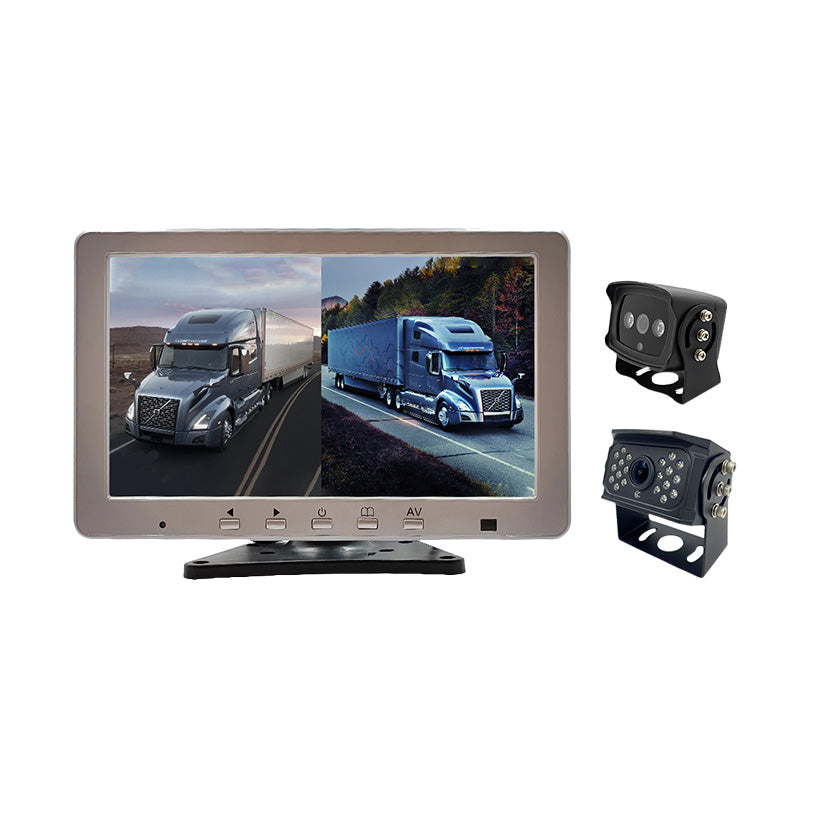 HD 2CH 10.1 inch DVR Monitor with AHD 1080P 720P Backup Car Front Rear Side Blind View Camera Monitor System