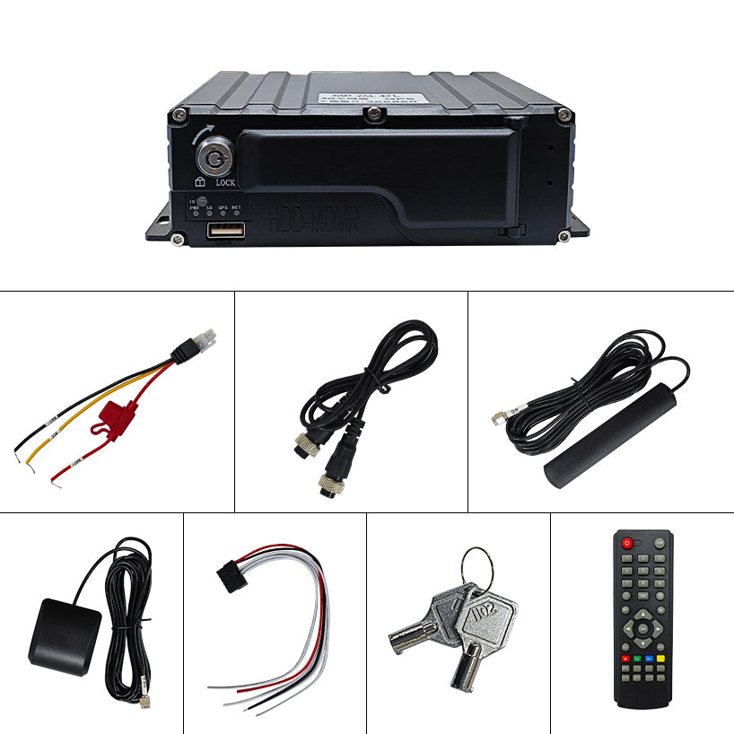 DVR With 4 Truck Cameras And A 10.1 Inch 4-split Monitor