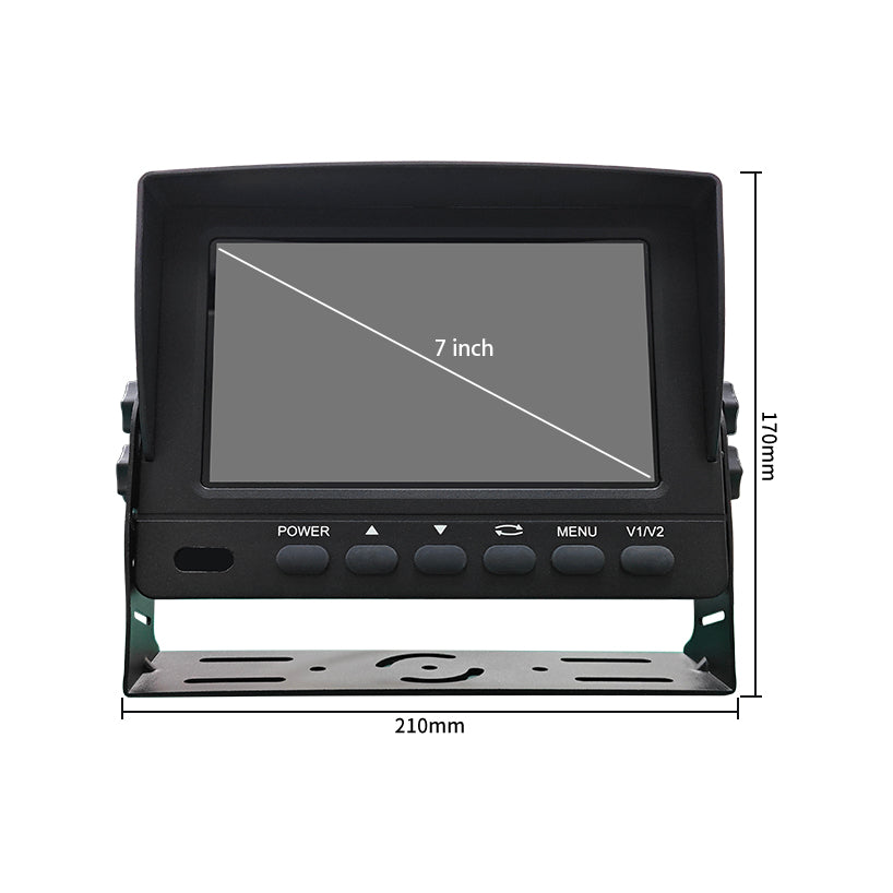 7 inch waterproof monitor and camera system 2CH