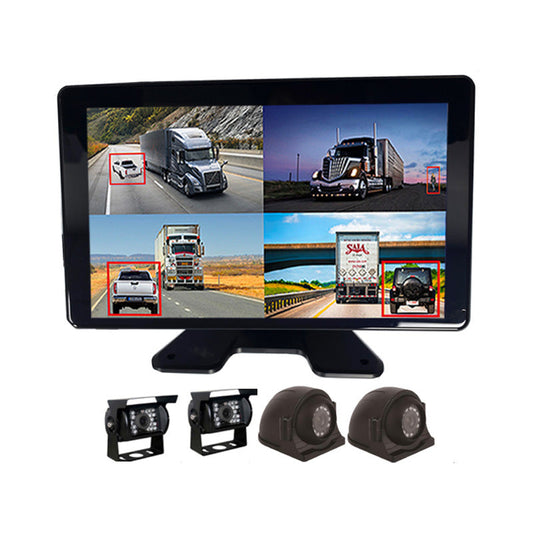 10.1-Inch 4-Channel BSD Monitor with Camera System – Wired, Intelligent, Built for Large Vehicles