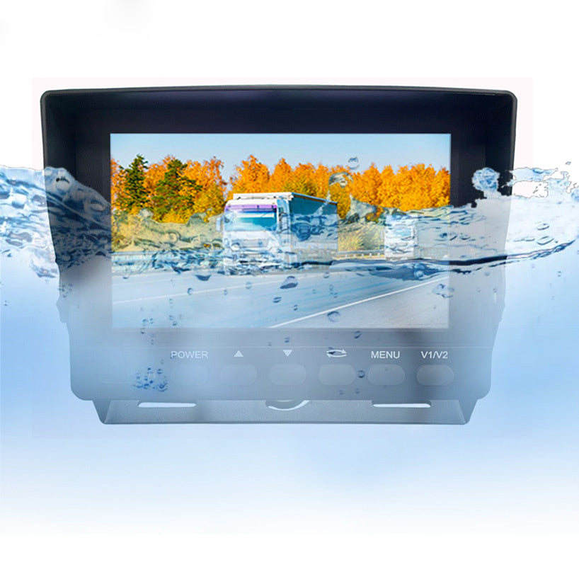 HD Metal IP69K  7in Waterproof Monitor display for Heavy Duty Machinery Backup Car 24V  7-inch Waterproof display