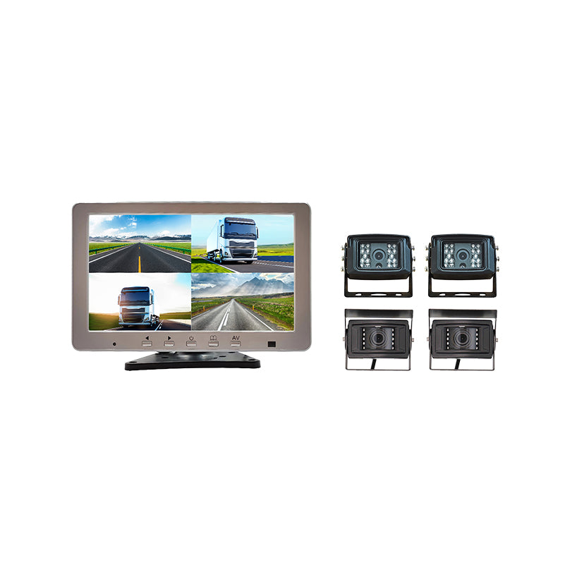 10.1-inch car display with 4-way infrared night vision high-definition AHD1080P camera