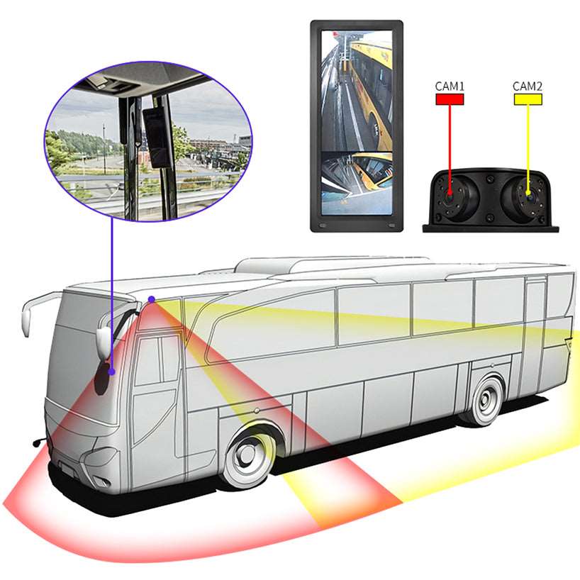 12.3 Inch HD Electronic Rear View Mirror Monitor System For Truck Buses LS6014