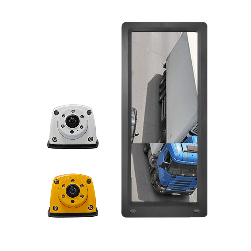 Large Rear View Monitor 12.3 Inch HD Electronic Rear View Mirror Monitor with two cameras ...