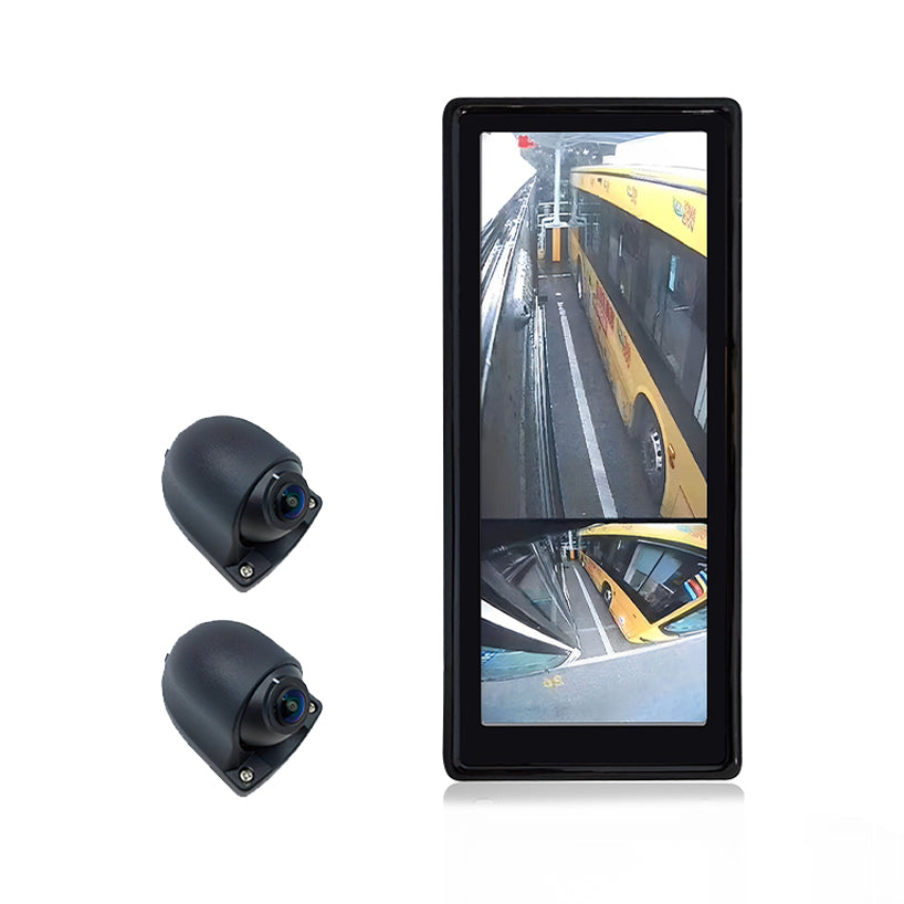 12 Inch Screen Rear 12.3 Inch HD Electronic Rear View Mirror Monitor with two cameras ...