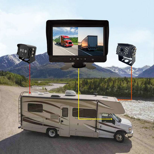 2CH Vehicle camera monitor kit with 7 inch monitor