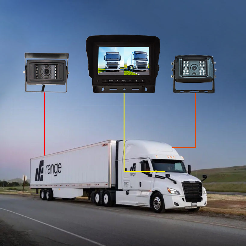 7 inch monitor and camera system 2CH