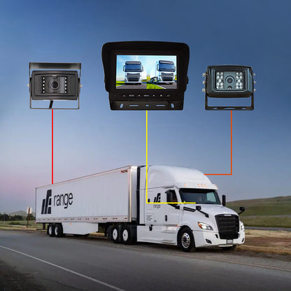 7 inch monitor and camera system 2CH