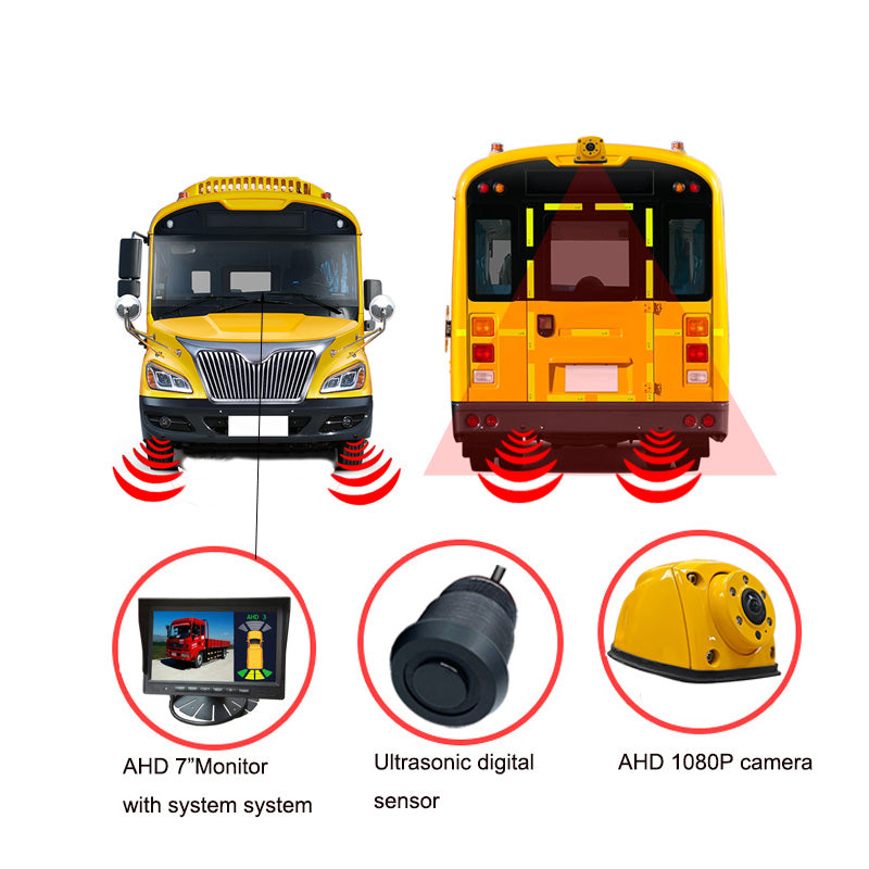 Ultrasonic Radar Truck Parking Sensor System 12 Radar Sensors