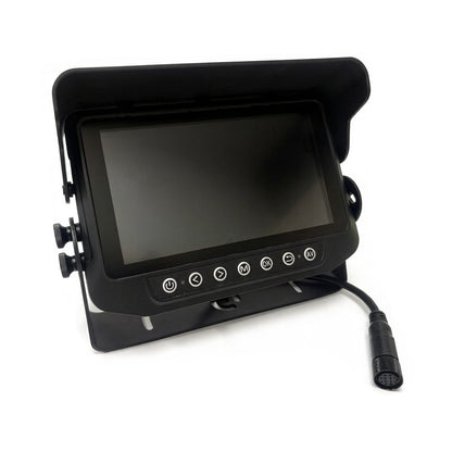 AHD 4CH 7inch Metal Waterproof Monitor HD Backup Car Monitor for Tractor Excavator Forklift Heavy Duty