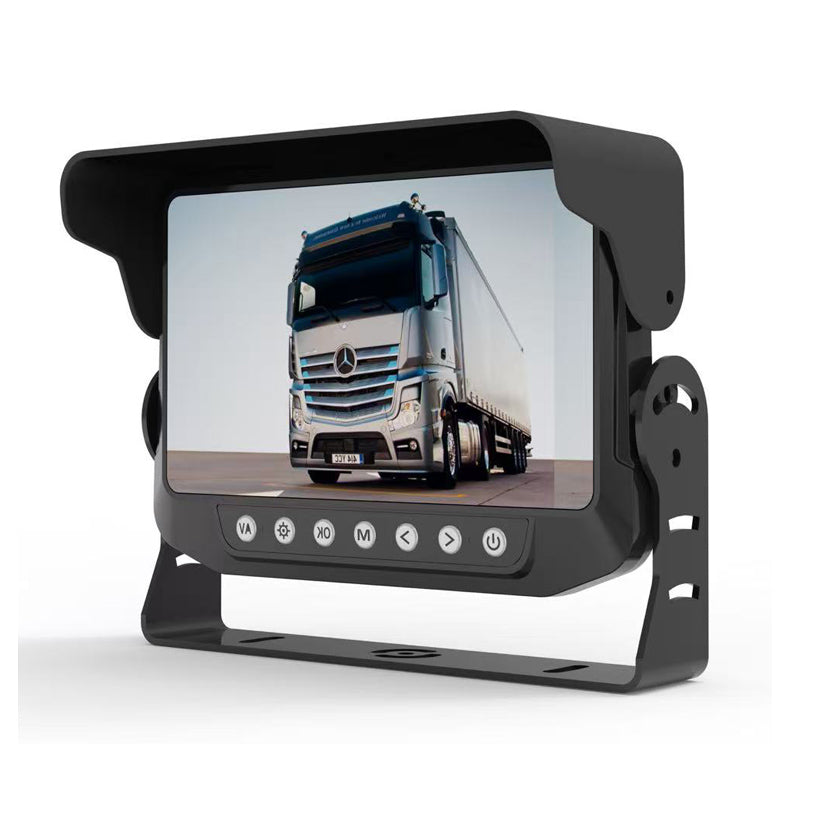 AHD 7inch 2CH Metal Waterproof Monitor with 1080P HD Backup Reverse Camera for Tractor Dozer Harvester
