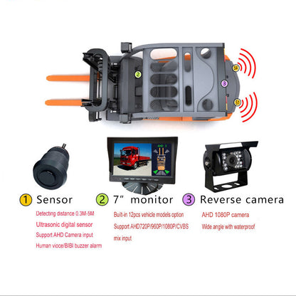 Ultrasonic Radar Parking Sensor System 2 Radar Sensors for Forklift