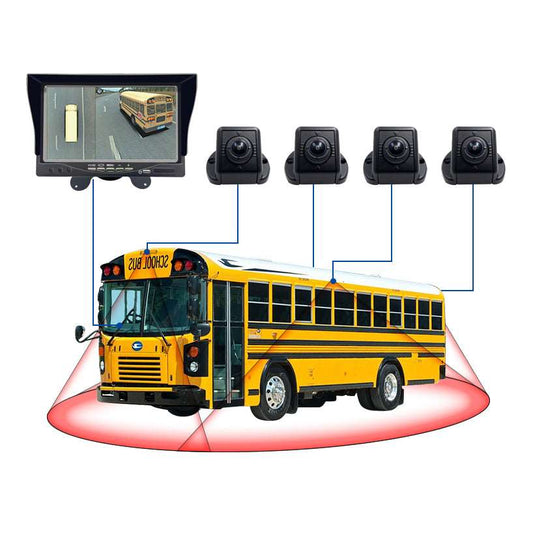 3D 360 Degree Bird View Camera System For American School Bus