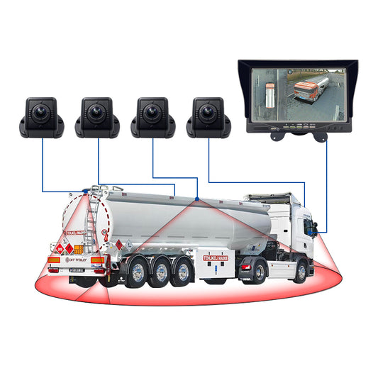 3D 360 Degree Bird View Camera System For Tank Truck