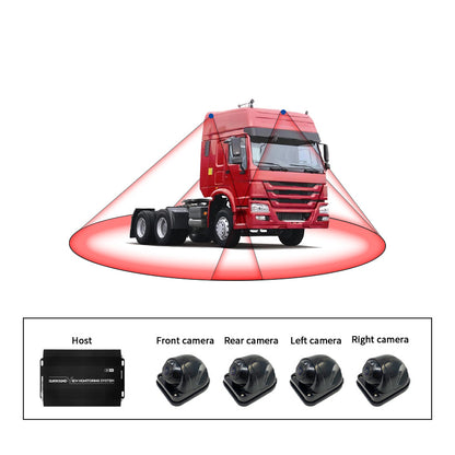 3D 360 Degree Bird View Camera System For Container Truck Tractor