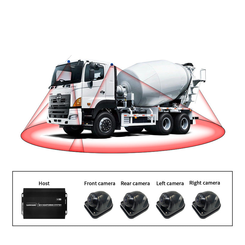 3D 360 Degree Bird View Camera System For Cement Mixer Truck