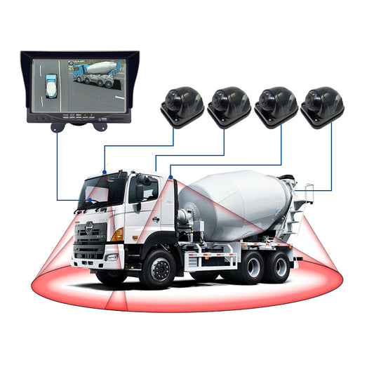 3D 360 Degree Bird View Camera System For Cement Mixer Truck