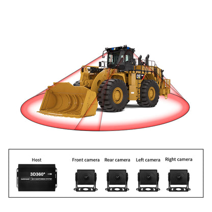 HD 360Degree Around View Monitor 3D Bird View Camera System with 4CH SD HDD MDVR 4G GPS Mobile Monitor System