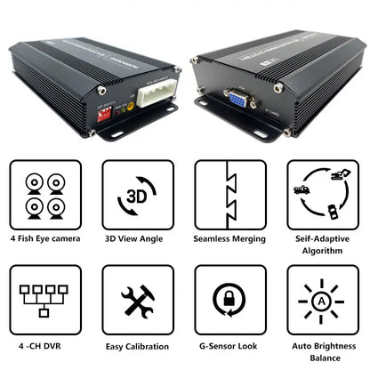 3D 360 Degree Bird View Camera System With 7 Inch Monitor For Truck