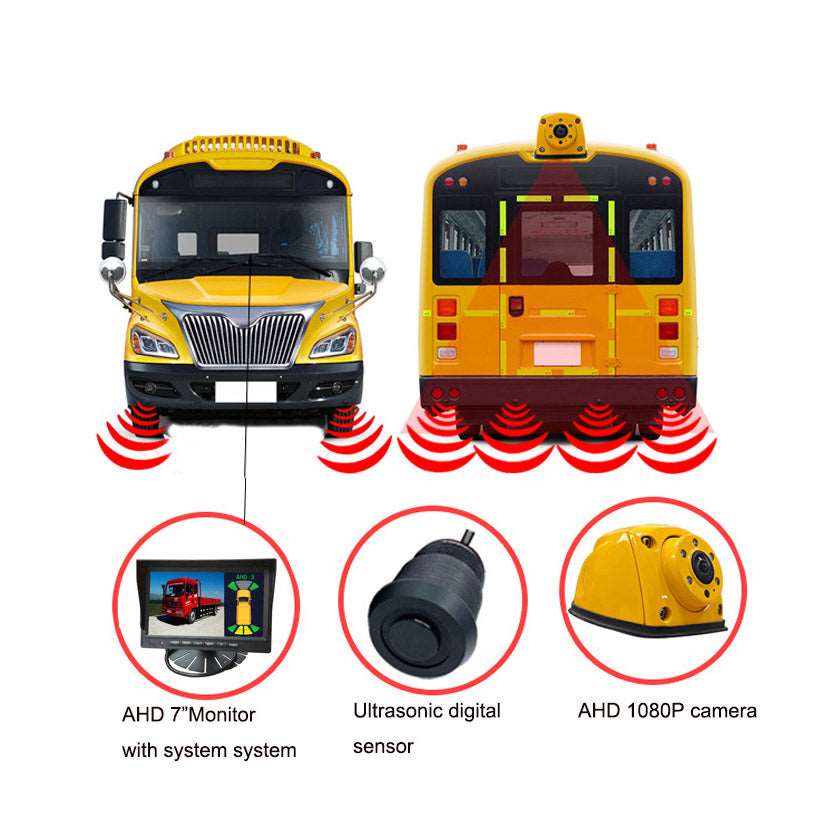 Ultrasonic Radar Parking Sensor System 6 Radar Sensors for School Bus