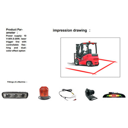 Blind Spot Radar Sensor System with LED Warning Light – Smart Safety for Forklift Excavator Trucks & Heavy Machinery