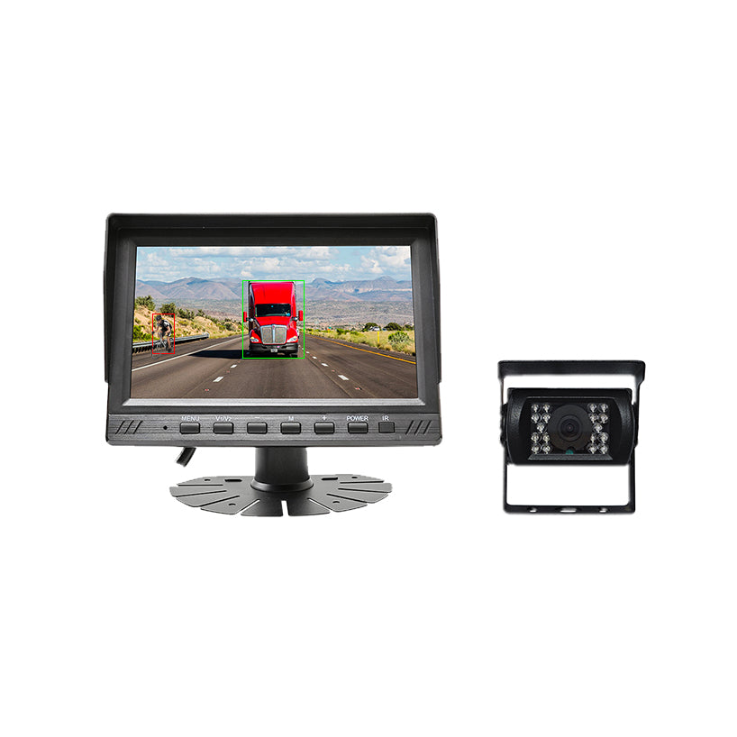 AHD 7-inch AI camera display. When encountering people and cars, the AI camera will promptly alarm through the 7-inch BSD display.