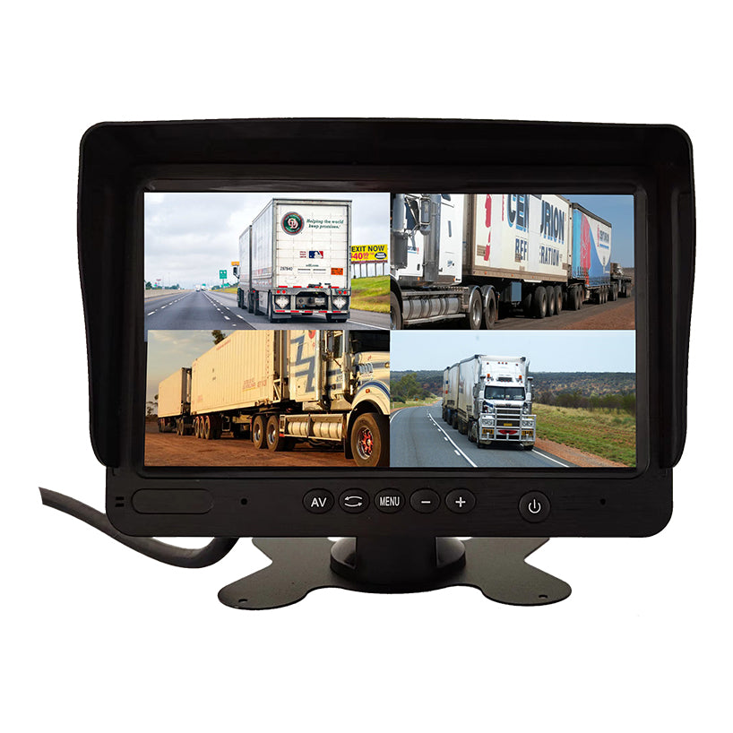 7 Inch 4 Channel Reverse Monitor 7 inch 4-channel display AHD IPS screen 800 brightness with DVR system ...
