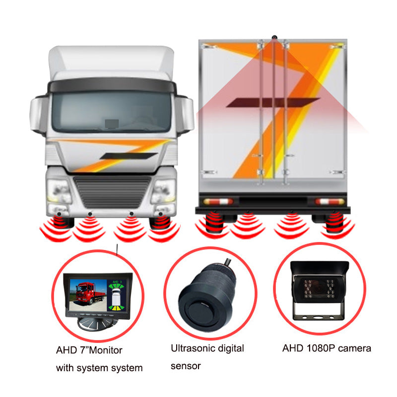 Bus reversing radar Digital Vision Ultrasonic BUS parking sensors Syst ...