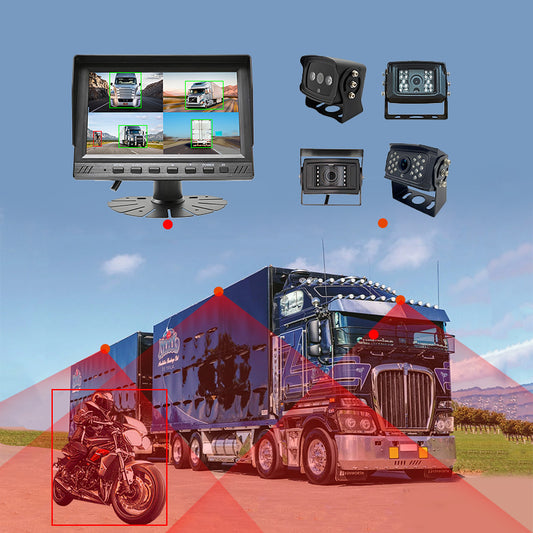 7 inch 4CH AI camera monitor system