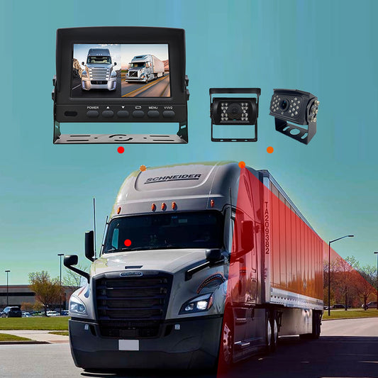 7 inch waterproof monitor and camera system 2CH