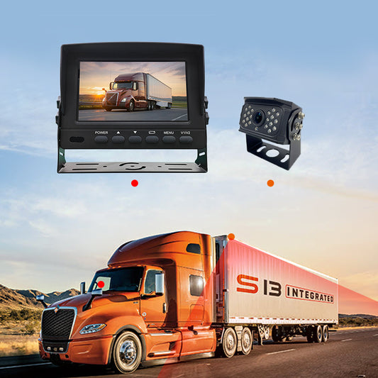 Vehicle camera monitor kit with 7 inch waterproof monitor