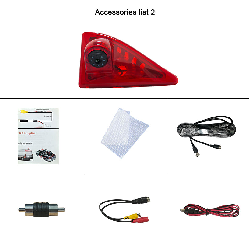Third Brake Light Camera For Renault Master 2010-2016 Nissan-NV400 Opel Movano Van Brake Light Reversing Camera