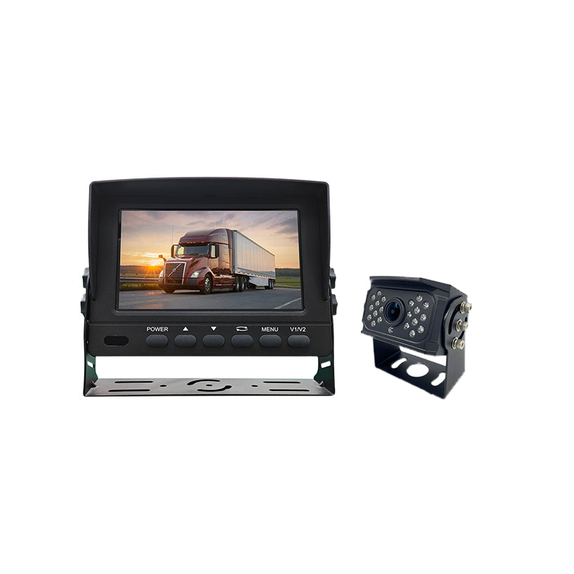 Vehicle camera monitor kit with 7 inch waterproof monitor