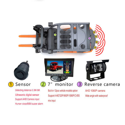 Ultrasonic Radar Parking Sensor System 4 Radar Sensors for Forklift