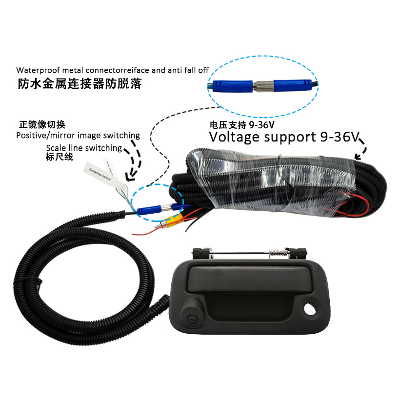 HD Night Vision Waterpoof Fish-eye Lens Tailgate Backup Camera For Ford F150 2004-2014/Mark LT 2006-2014/Super duty 2008-2015 Replacement OE8L3Z-9943400-AC