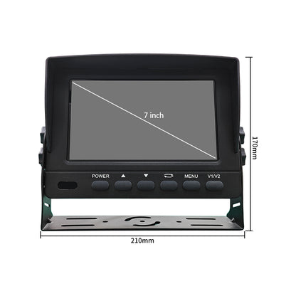 HD Metal IP69K  7in Waterproof Monitor display for Heavy Duty Machinery Backup Car 24V  7-inch Waterproof display